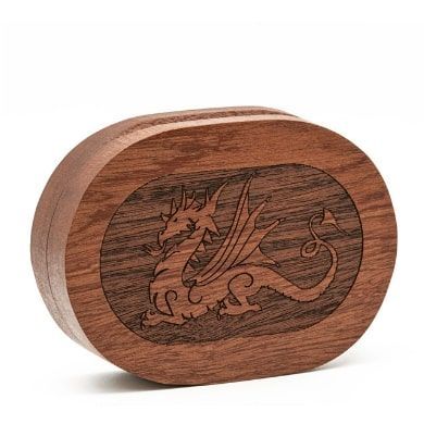Foam Brain Dragon Sapele Oval Dice Box  Foam Brain Games   