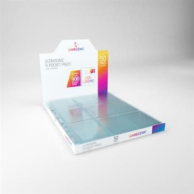 Gamegenic Ultrasonic 50ct 9-Pocket Side Loading Clear Card Pages Box Supplies Gamegenic   
