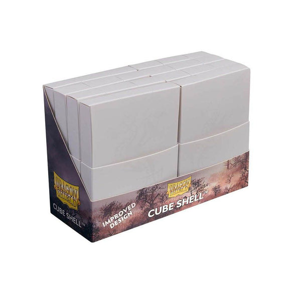 Dragon Shield 8ct Cube Shell Deck Boxes Ashen White (30535) Supplies Arcane Tinmen   