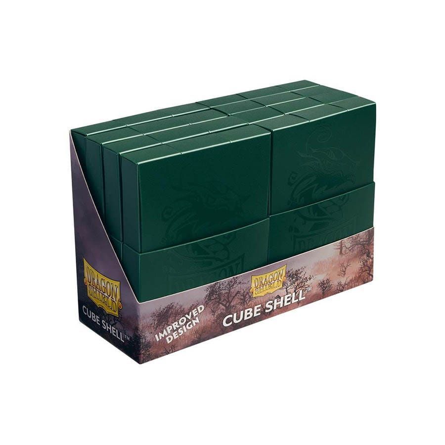 Dragon Shield 8ct Cube Shell Deck Boxes Forest Green (30551) Supplies Arcane Tinmen