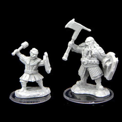Critical Role Unpainted Miniatures Kymal Militia Brawler & Jorenn Militia Axeman (90467) Miniatures WizKids
