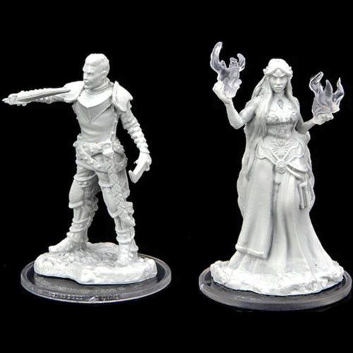 Critical Role Unpainted Miniatures Turst Militia Swordsman & Lyrengorn Holy Priest (90468) Miniatures WizKids   