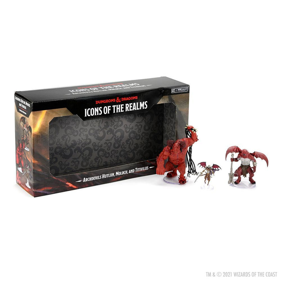 D&D Icons of the Realms Archdevils Hutijin, Moloch, and Titivilus (96141) Miniatures WizKids