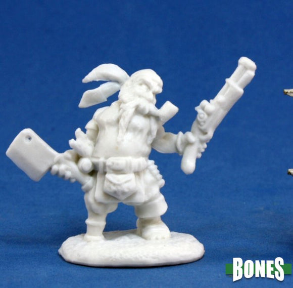 Reaper Miniatures Bones Gruff Grimecleaver, Dwarf Pirate (77133) Home page Reaper Miniatures   