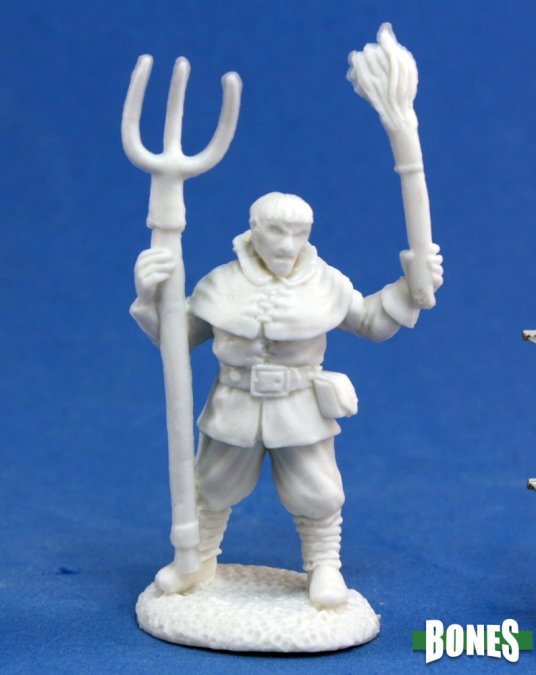 Reaper Miniatures Bones Townsfolk Village Rioter (77140) Home page Reaper Miniatures   