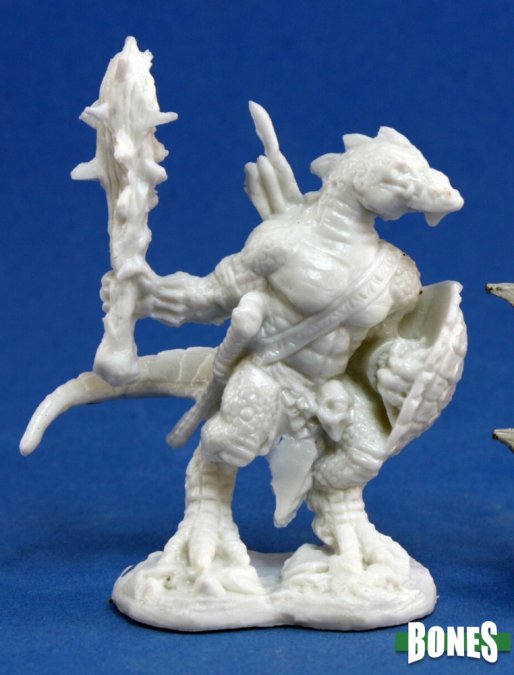 Reaper Miniatures Bones Lizardman Warrior (77155) Home page Reaper Miniatures   