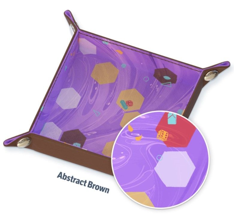Chai Dice Tray Abstract Brown  Roxley Games   