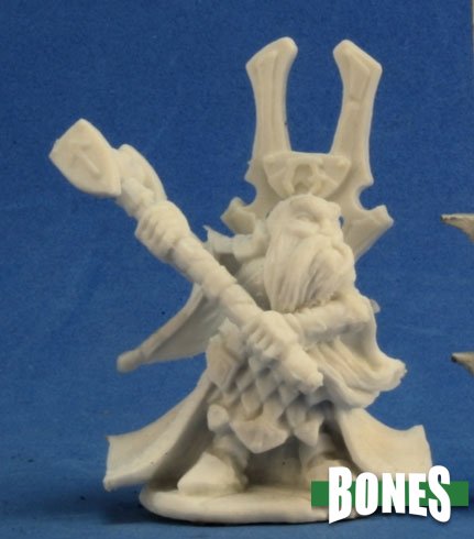 Reaper Miniatures Bones Herryk, Dwarf Cleric (77220) Home page Reaper Miniatures   