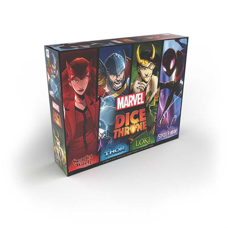 Dice Throne Marvel: Scarlet Witch, Thor, Loki, & Spider-Man Board Games Roxley Games