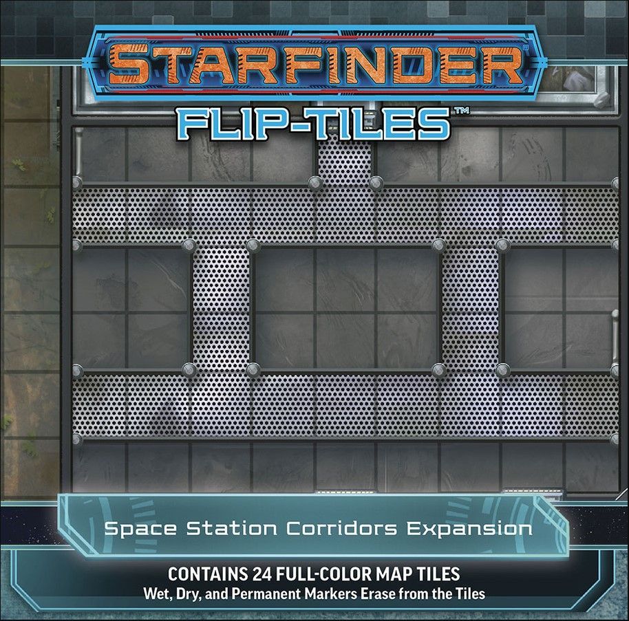 Starfinder Flip Tiles Space Station Corridors Expansion RPG Maps Paizo   