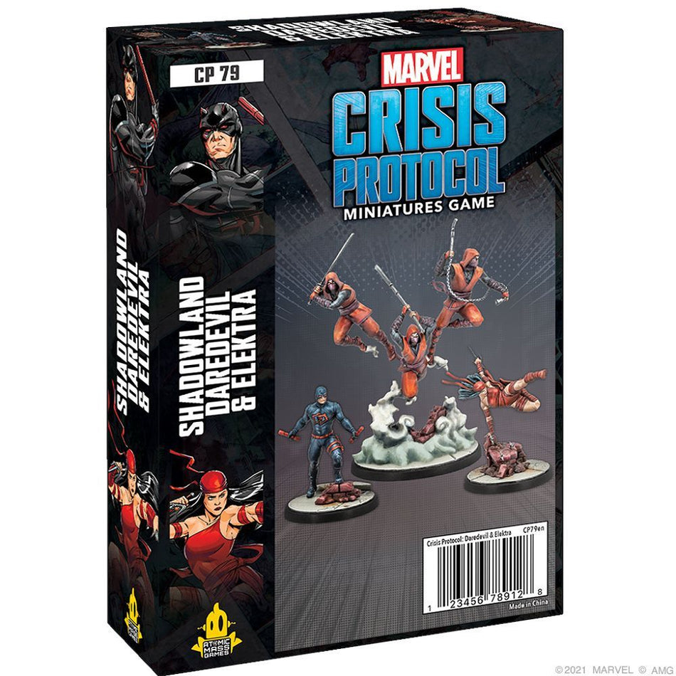 Marvel Crisis Protocol Shadowland Daredevil & Elektra Miniatures Atomic Mass Games   