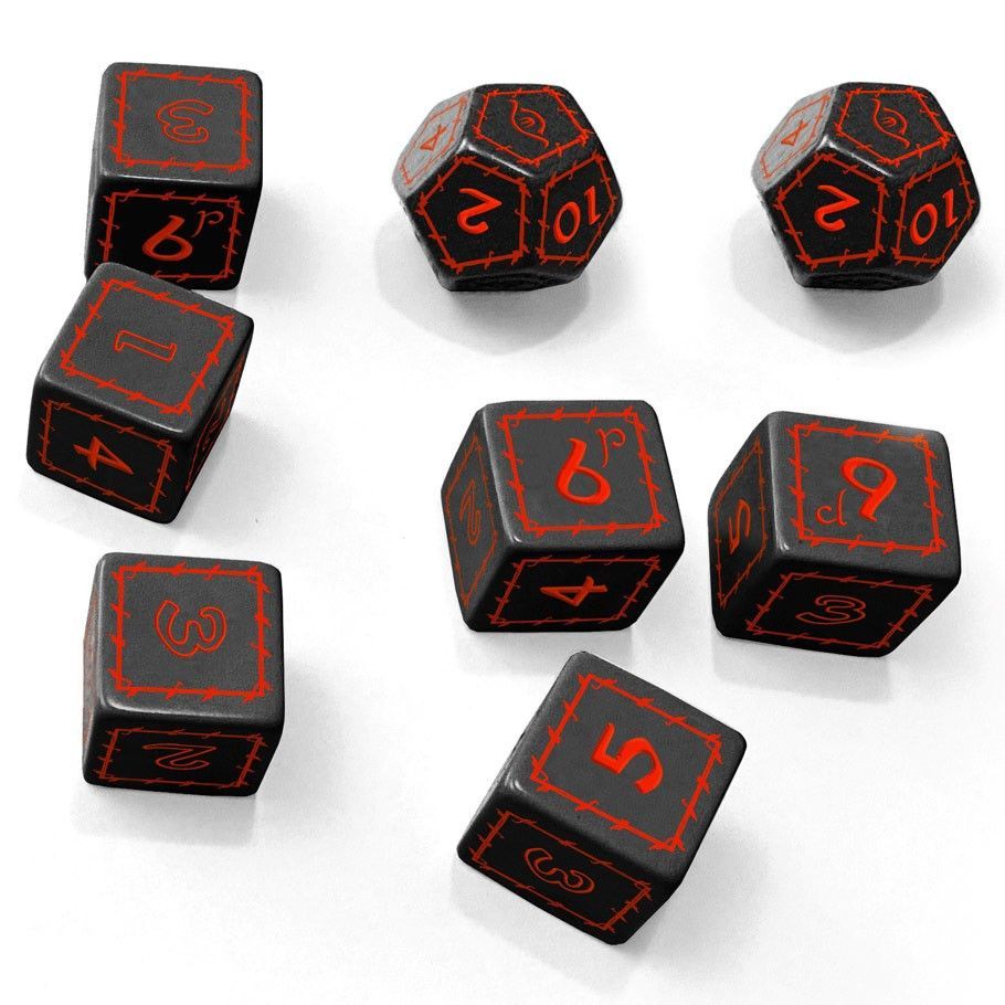 The One Ring Dice Set (2 options) Dice Free League Publishing Black/Red  