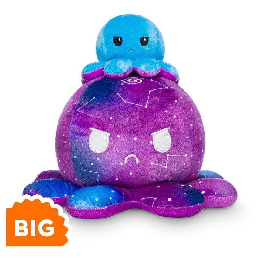 Reversible Blue/Galaxy Octopus Mini Plush Plushes TeeTurtle   