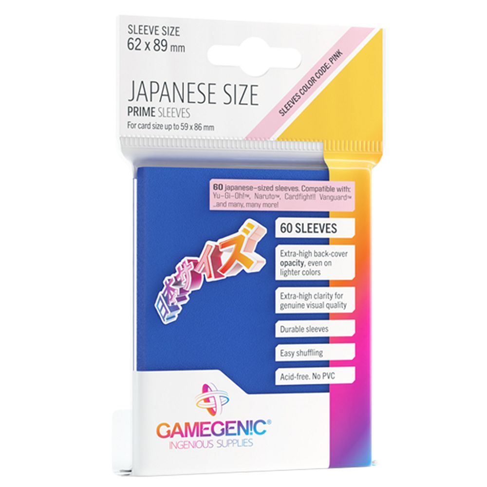 Gamegenic PRIME Japanese Sized Sleeves 60ct Blue Supplies Gamegenic   