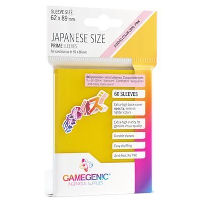 Gamegenic PRIME Japanese Sized Sleeves 60ct Yellow Supplies Gamegenic   