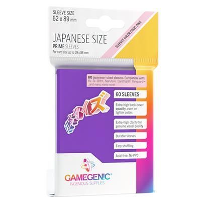 Gamegenic PRIME Japanese Sized Sleeves 60ct Purple Supplies Gamegenic   