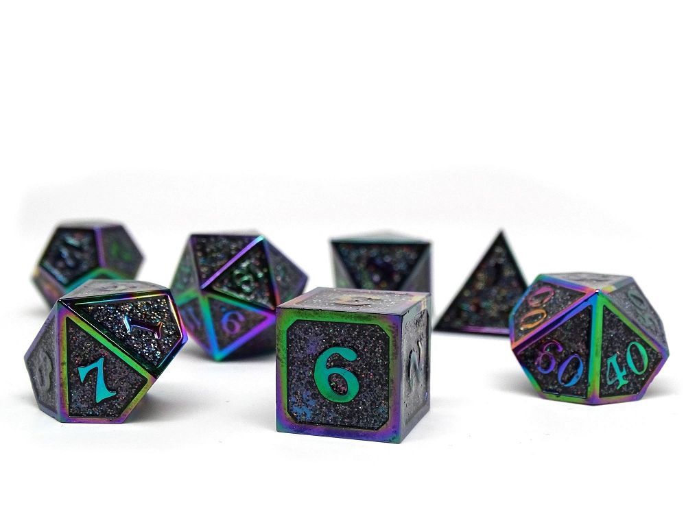7ct Heroic Metal Multicolor Dice Easy Roller Dice