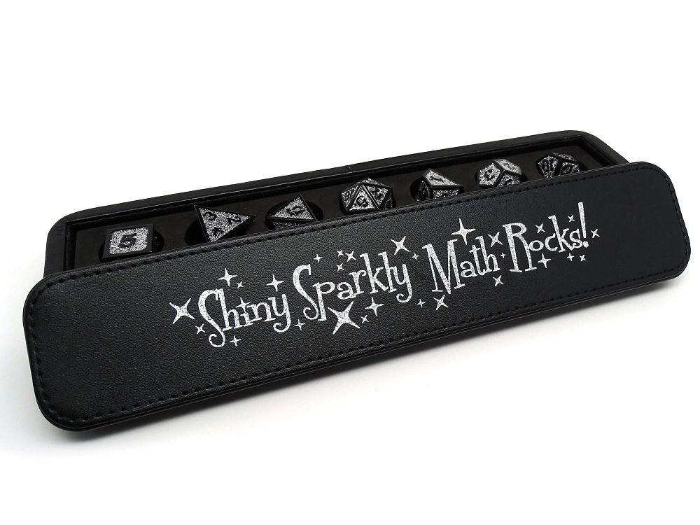 Dice Coffer Shiny Rocks Silver Dice Easy Roller Dice