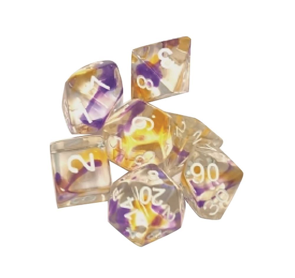 7-set Violet Swirl Dice Sirius Dice   