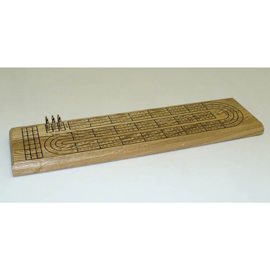 Cribbage Board: 3-Player Oak Card Games WorldWise Imports   