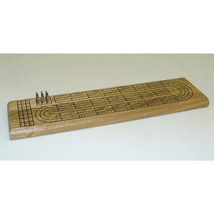 Cribbage Board: 3-Player Oak  Common Ground Games   