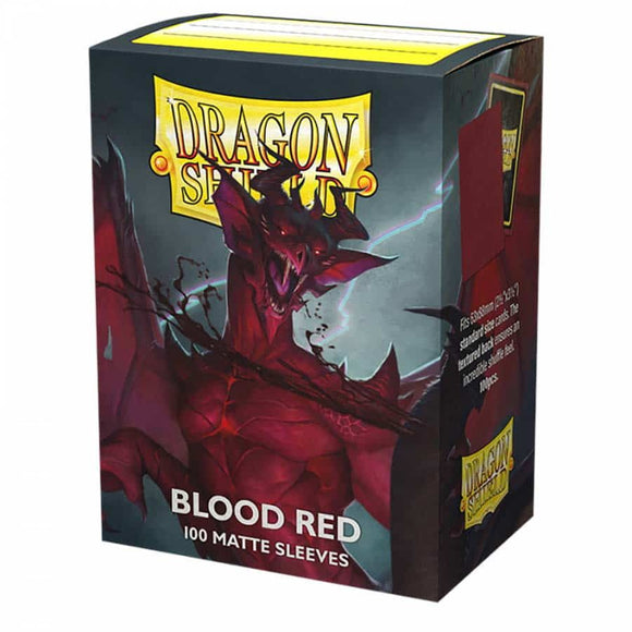Dragon Shield 100ct Sleeves Matte Blood Red Supplies Arcane Tinmen   