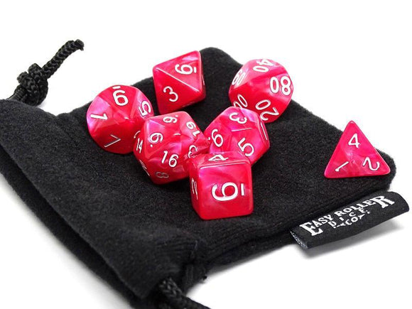 Easy Roller Rose Marble 7ct Polyhedral Set with Bag Home page Easy Roller Dice   