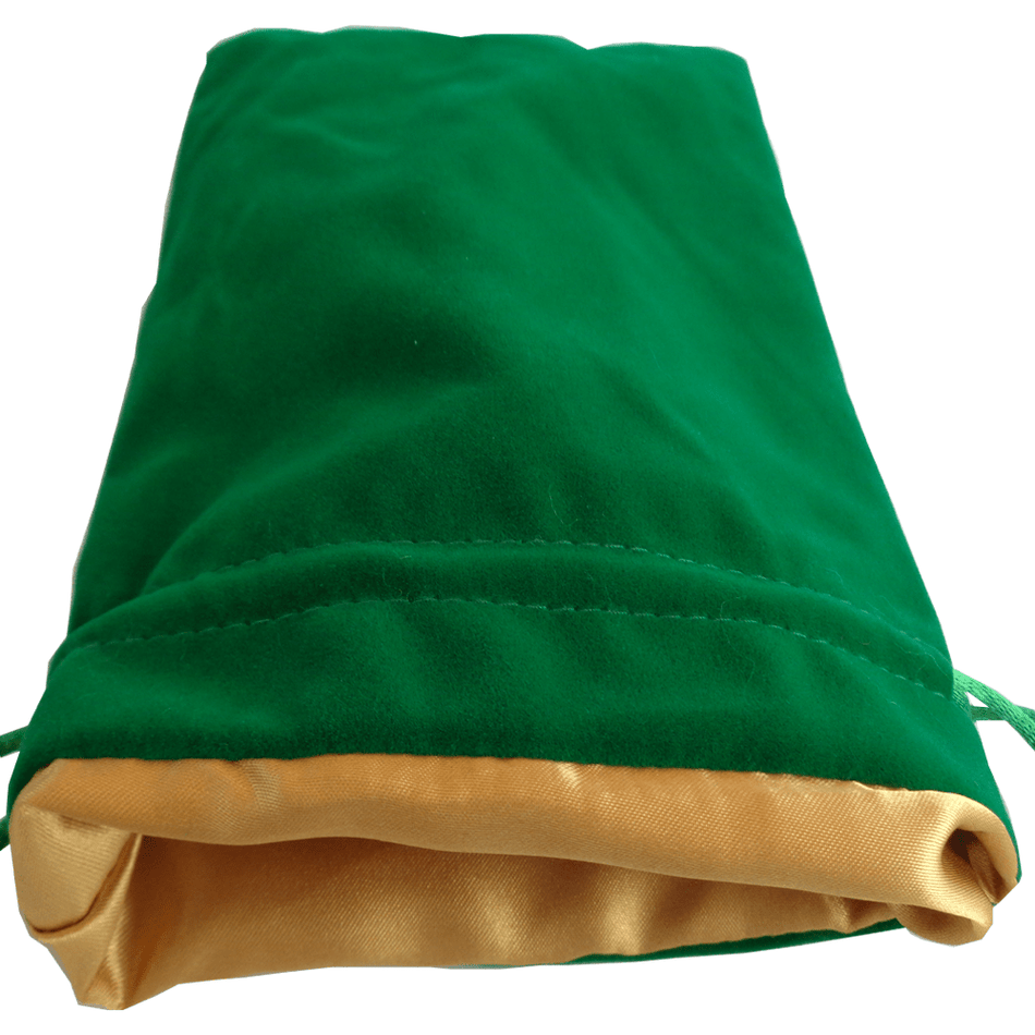 Metallic Dice Games Large Green/Gold Velvet Dice Bag Supplies FanRoll by Metallic Dice Games