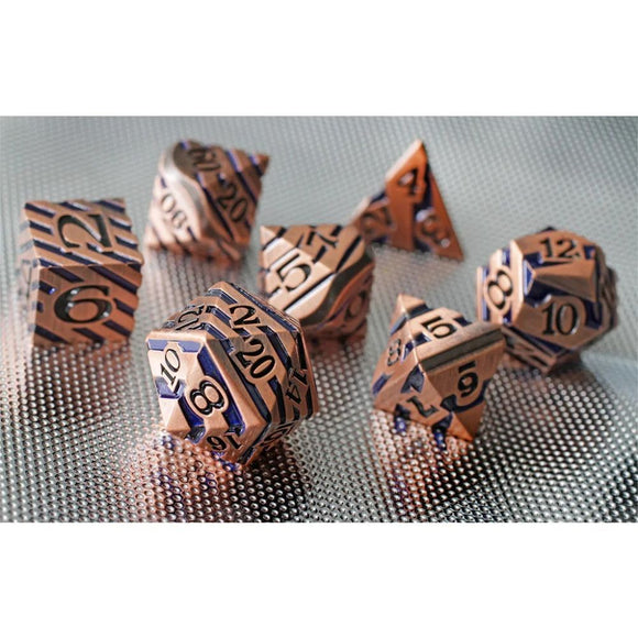7ct Scarred Copper Metal Dice  Forged Dice Co   