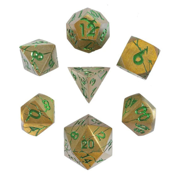 7ct Looters Gold Metal Dice  Forged Dice Co   
