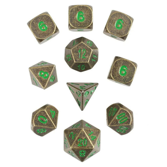 10ct Dragon's Gold Metal Dice Dice Forged Dice Co   