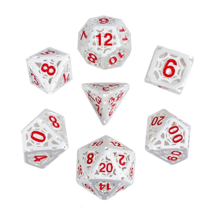 7ct Silver Spider Metal Dice Dice Forged Dice Co