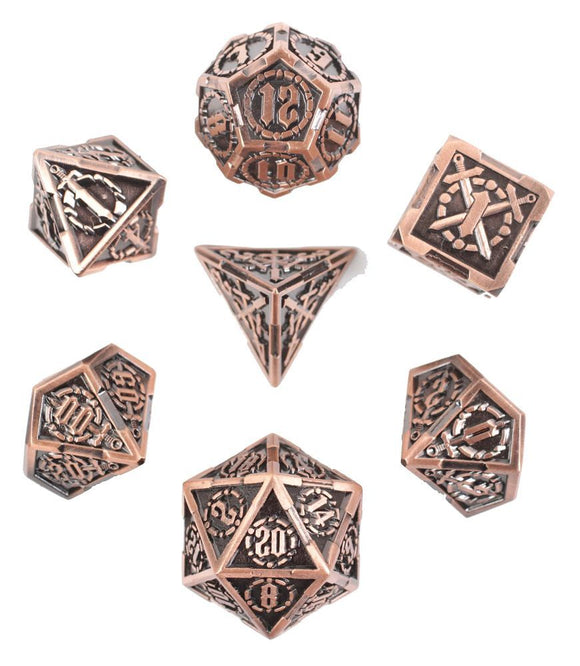 7ct Archaic Chaos Metal Dice  Forged Dice Co   