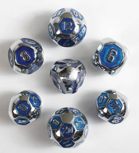 7ct Cyborg Blue Metal Dice  Forged Dice Co   