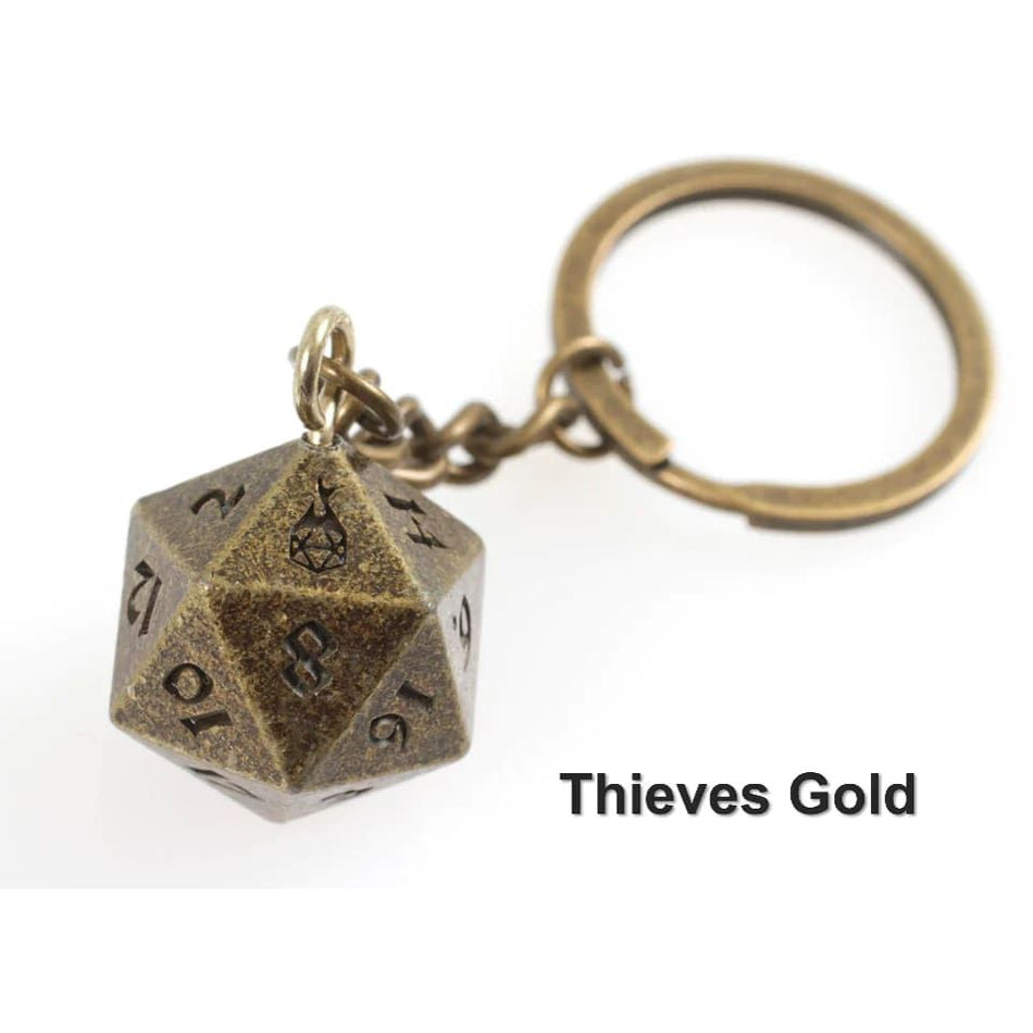D20 Fob of Fate - Thieves Gold Clothing & Accessories Forged Dice Co   
