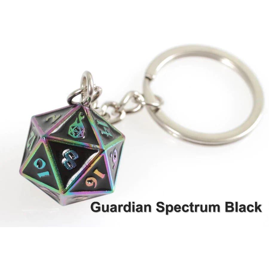 D20 Fob of Fate - Guardian Spectrum Black Clothing & Accessories Forged Dice Co   