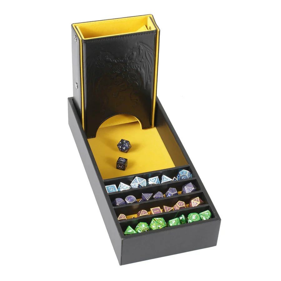 Yellow Citadel Dice Tower & Tray Dice Forged Dice Co