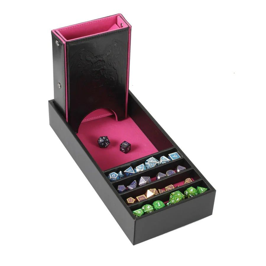 Pink Citadel Dice Tower & Tray Dice Forged Dice Co
