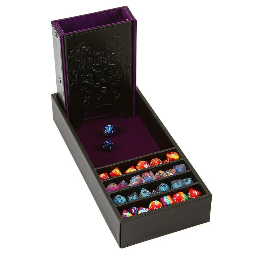 Purp Citadel Dice Tower & Tray Dice Forged Dice Co