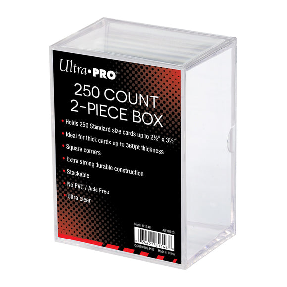 Ultra Pro 2-Piece 250 Count Clear Card Storage Box (81148) Home page Ultra Pro   
