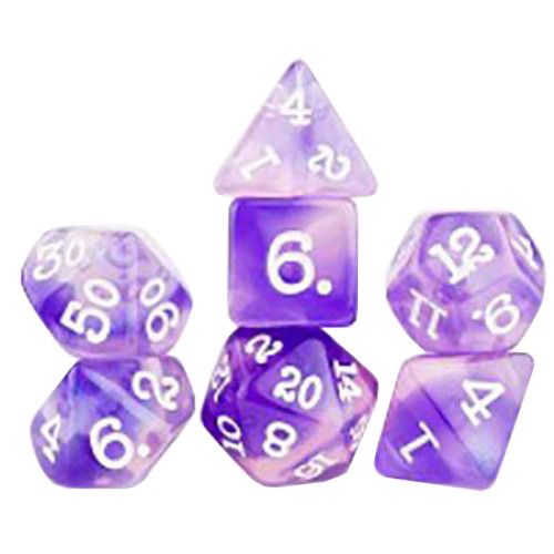 7-Set Purple Glaze Dice Dice Sirius Dice   