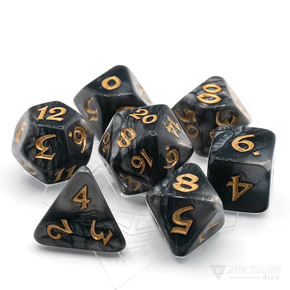 205010 7ct Elessia Shale w Gold Dice Die Hard Dice   