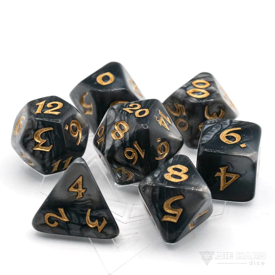 205010 7ct Elessia Shale w Gold Dice Die Hard Dice   