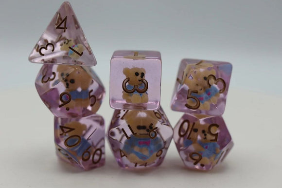 Foam Brain Games 7ct Polyhedral Dice Set Teddy Bear  Foam Brain Games   