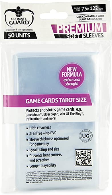 Ultimate Guard Premium Tarot 73x122mm Board Game Sleeves 50ct (10281) Home page Ultimate Guard   