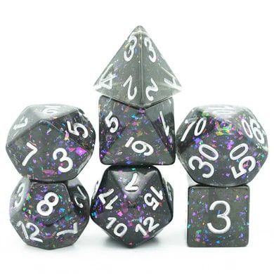 Foam Brain Games 7ct Polyhedral Dice Set Abyss Dice Foam Brain Games