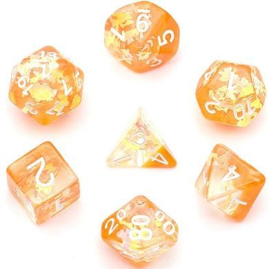 Foam Brain Games 7ct Polyhedral Dice Set Orange Dreamlike Dice Foam Brain Games