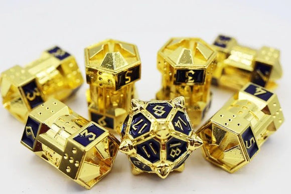 Foam Brain Games 7ct Metal CCG Dice Set Cobalt Cosmos Dice Foam Brain Games