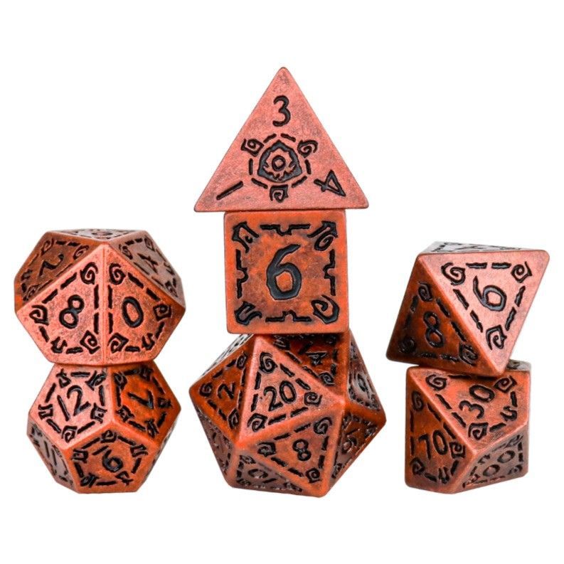 Sirus Dice 7ct Resin Polyhedral Dice Set Illusory Copper Dice Sirius Dice   