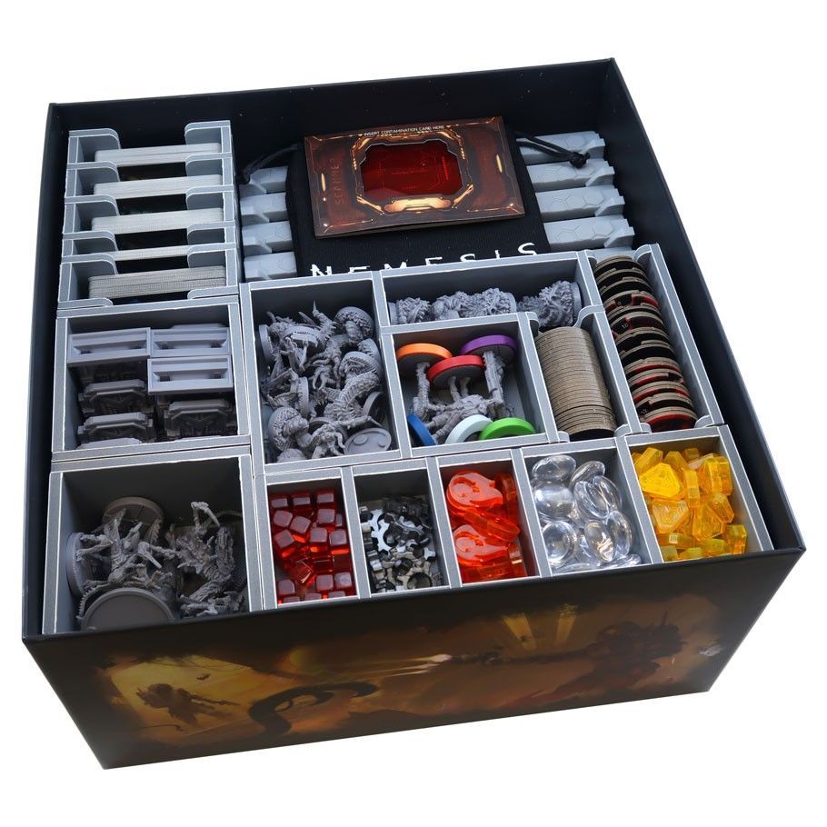 Box Insert: Nemesis Lockdown Board Game Organization Folded Space   